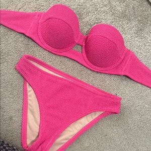 Shade & Shore Fuchsia Bikini Set